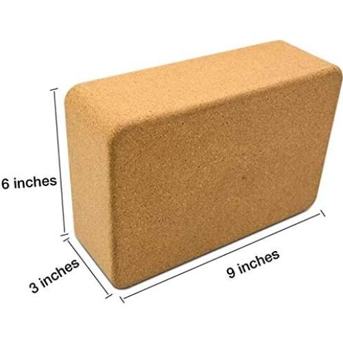 Bloques de Yoga de Corcho SVY - Paquete de 2 + Correa Negra