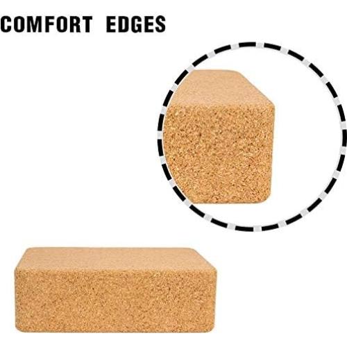Bloques de Yoga de Corcho SVY - Paquete de 2 + Correa Negra