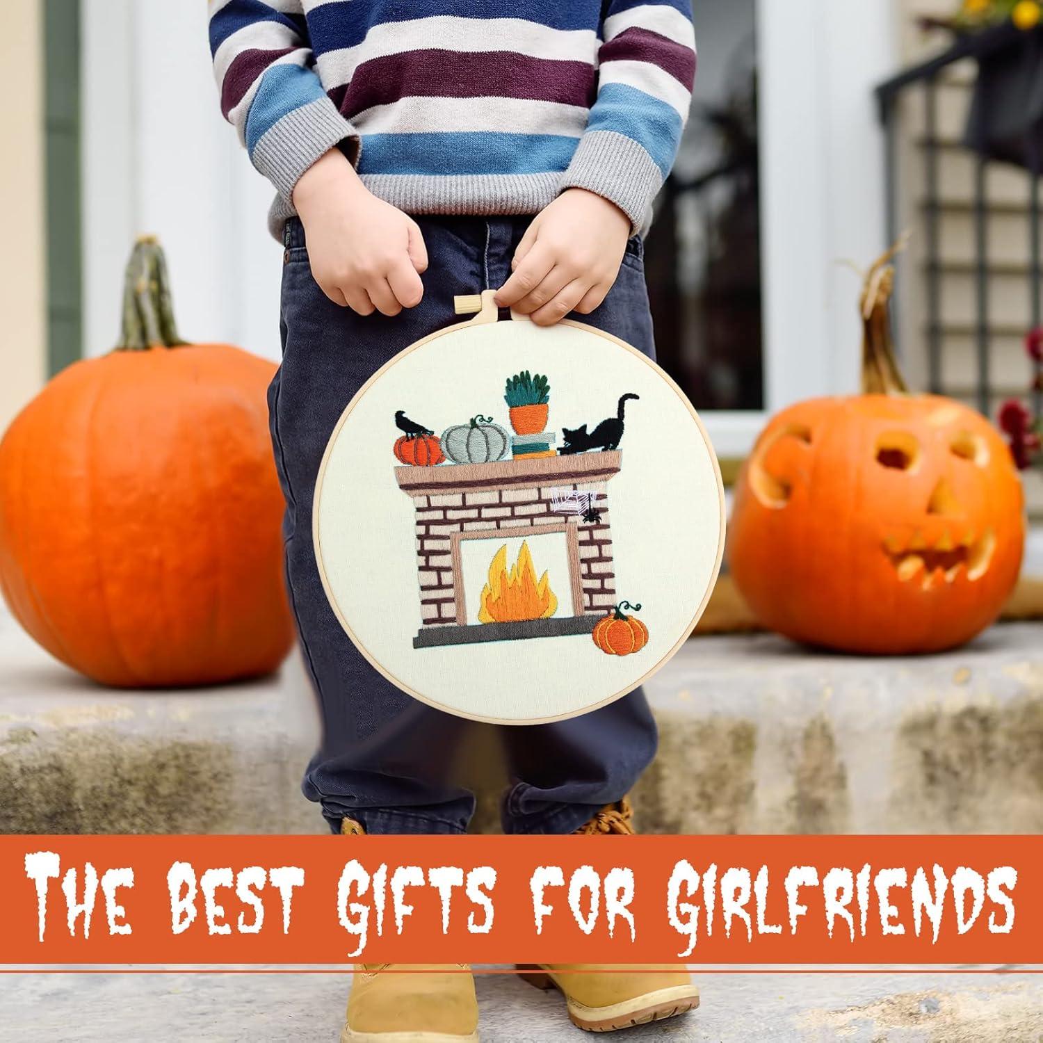 Kit de Bordado Yuxung para Principiantes - 5 Juegos Otoño Halloween