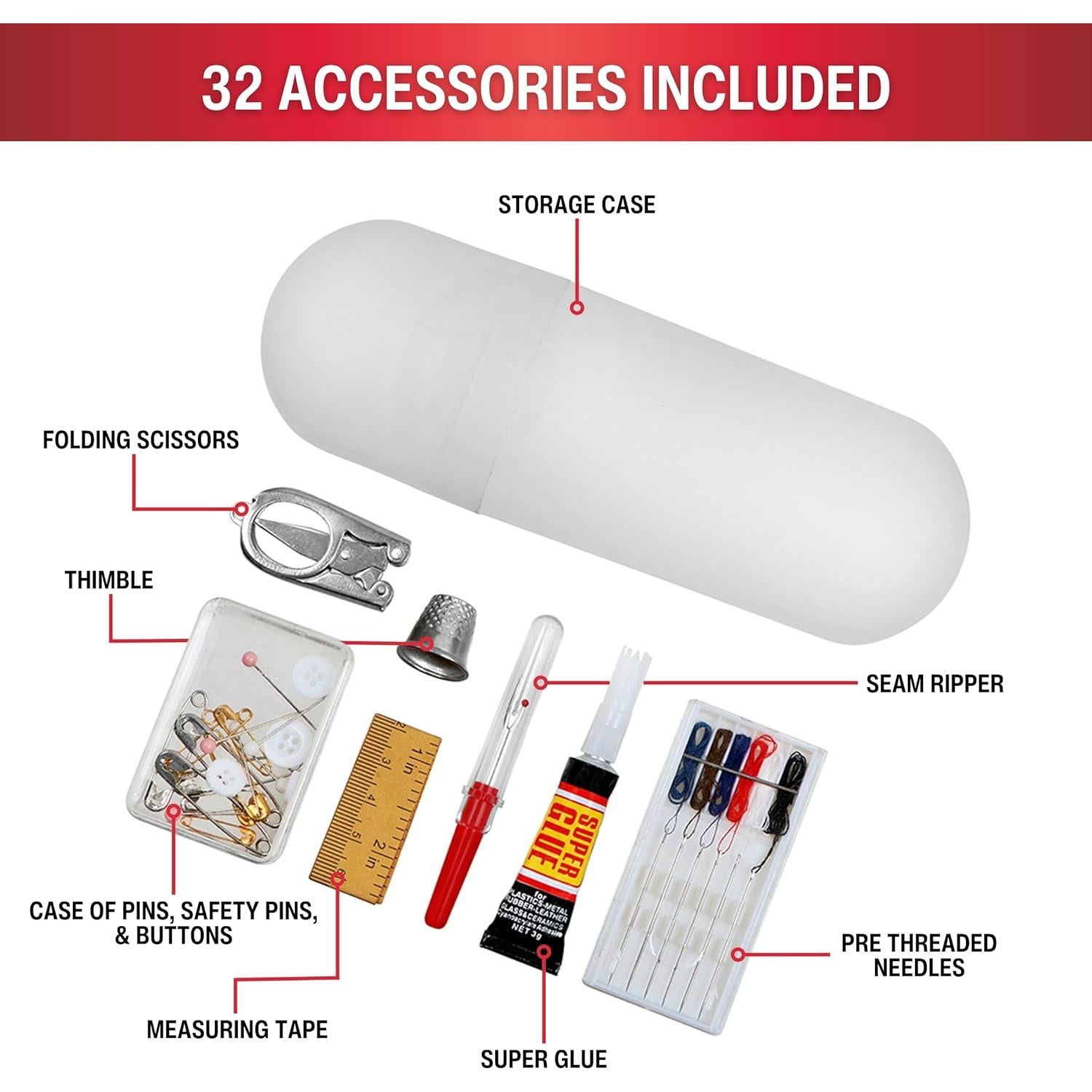 Cesta de Costura SINGER Grande con Kit de Emergencia y Bolsa