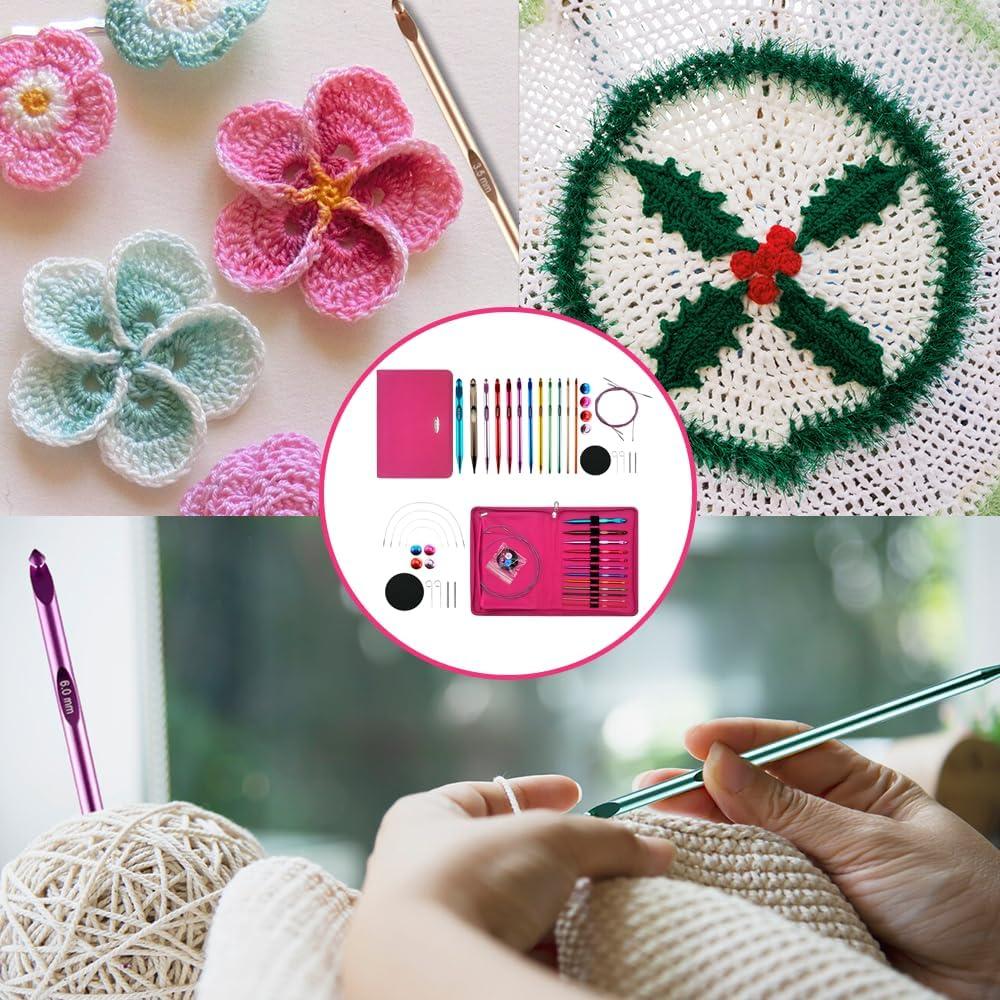 Juego de Ganchillos Tunecinos Yarniss 3mm-10mm con Cable