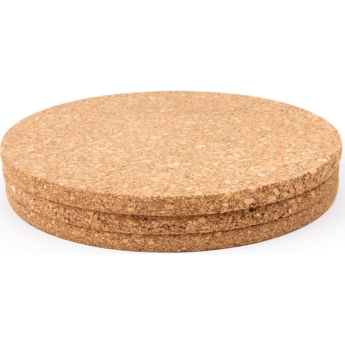 Set de 3 Trivetes Redondos de Corcho Fox Run 18 cm