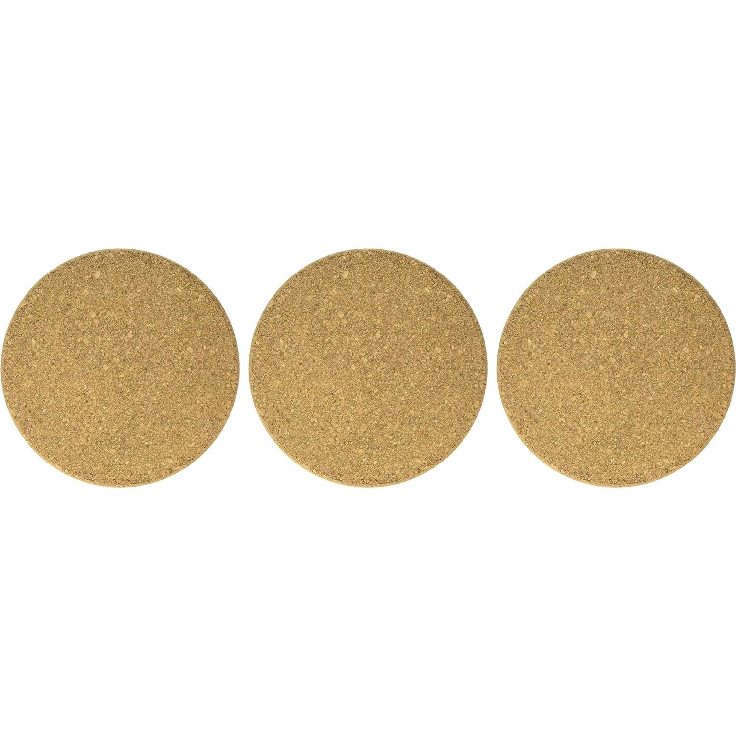 Set de 3 Trivetes Redondos de Corcho Fox Run 18 cm
