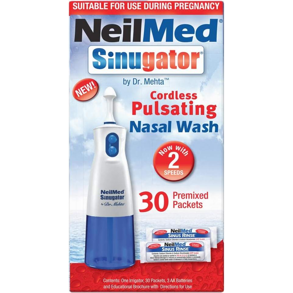 Kit de Lavado Nasal Sin Cable NeilMed Sinugator 30 Paquetes