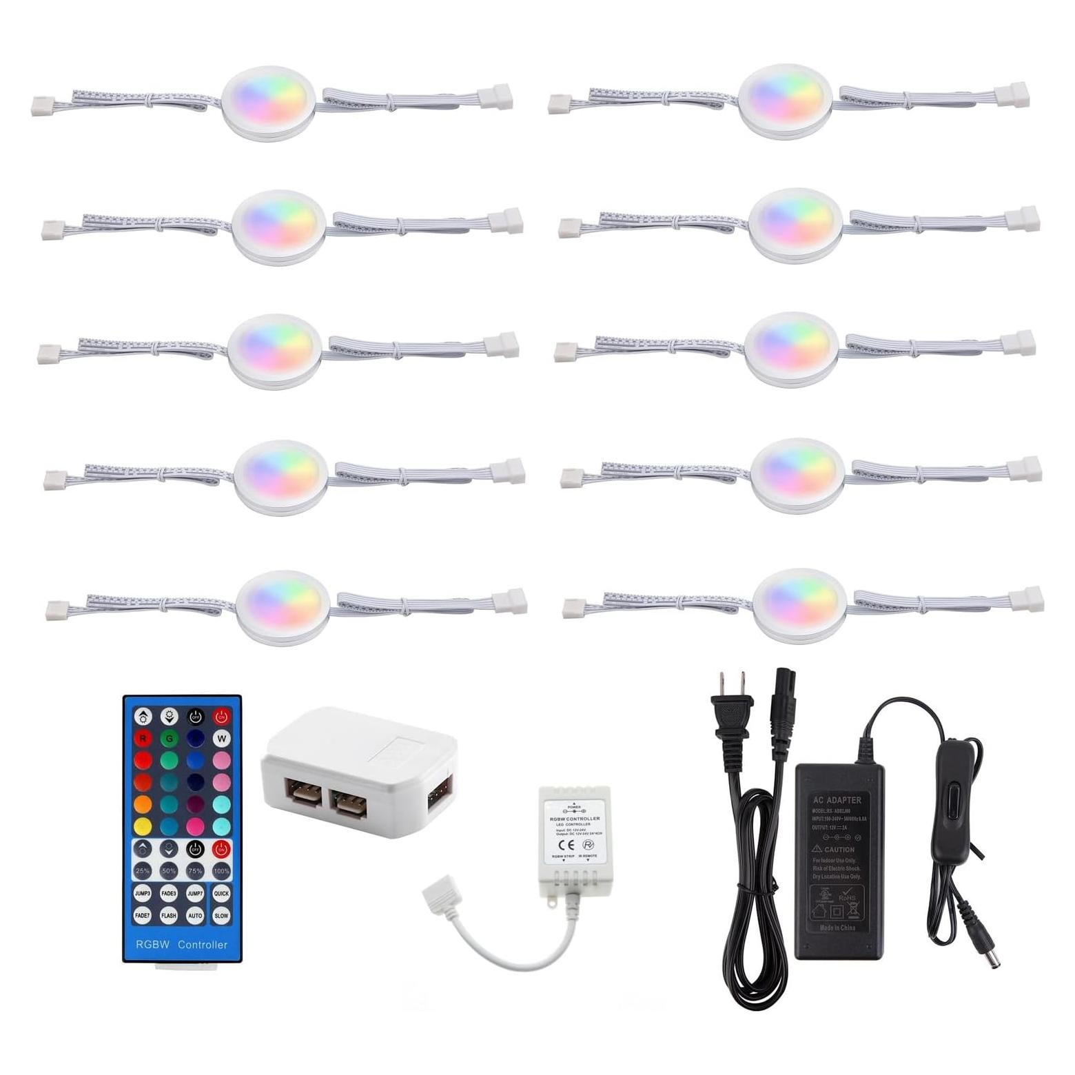Kit de 10 Luces LED RGBWW AIBOO para Gabinete 24V