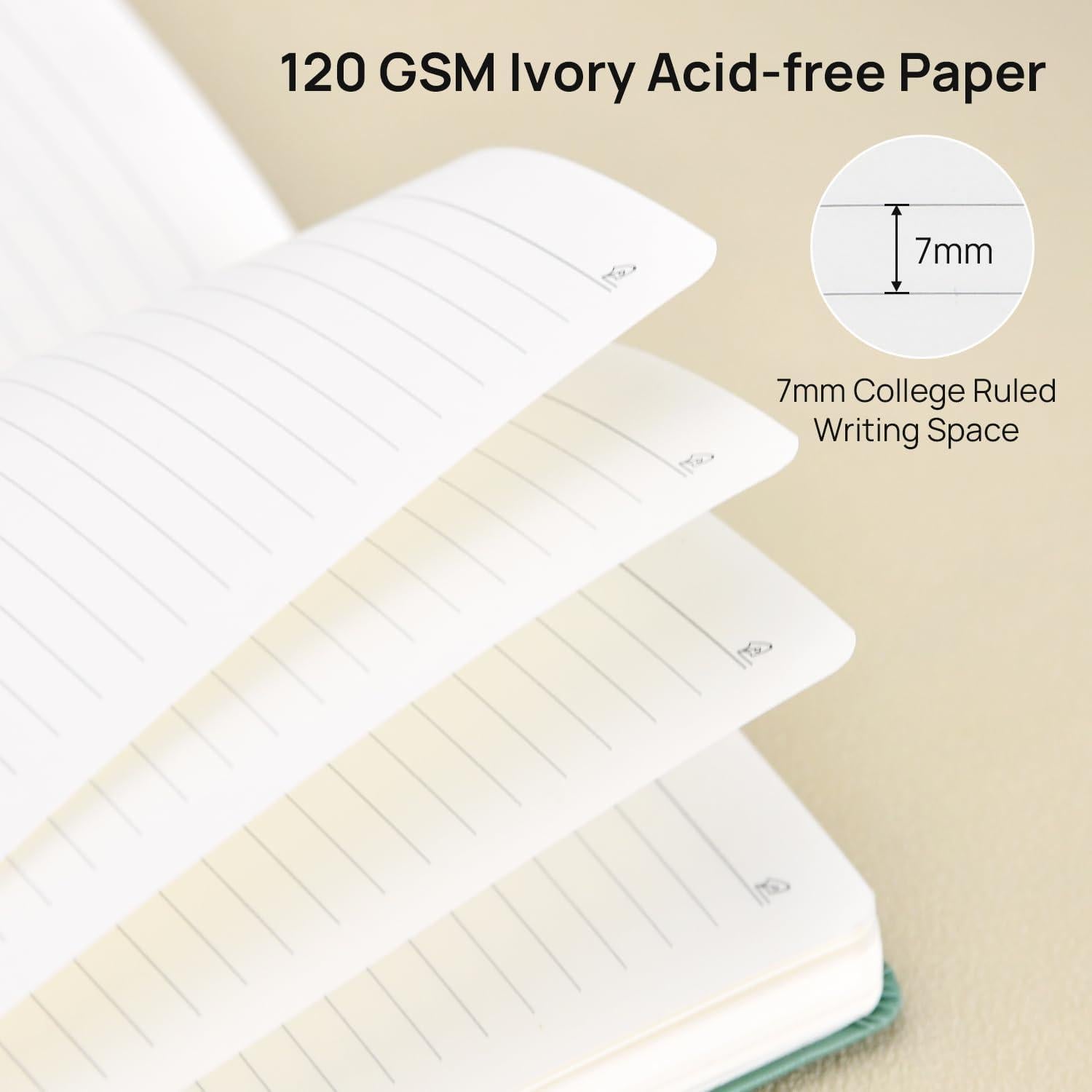 Cuaderno Enlazado POPRUN A5 Negro 128 Páginas 120GSM Tapa Dura