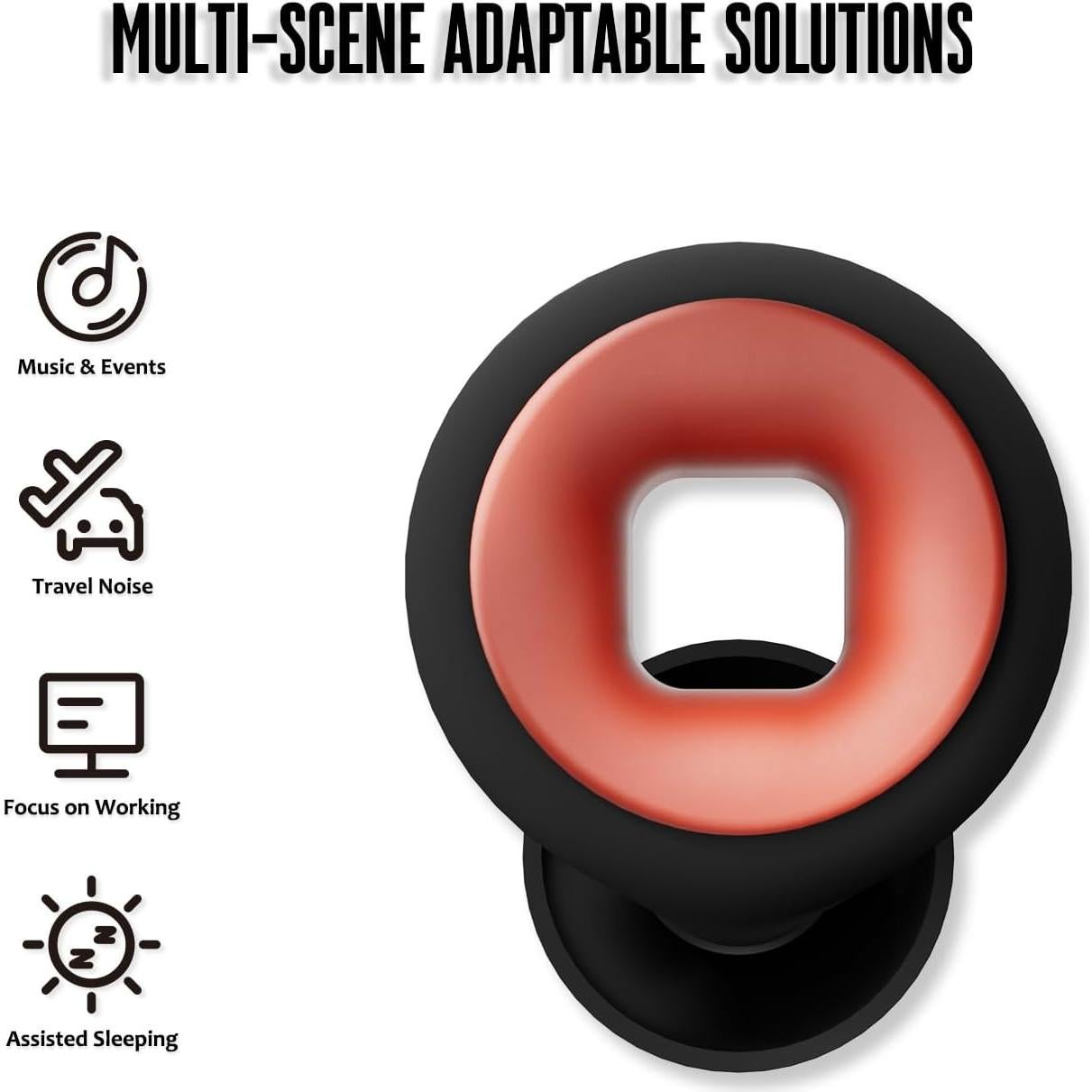 Tapones para oídos BNU alta fidelidad 25-33dB 2 pares