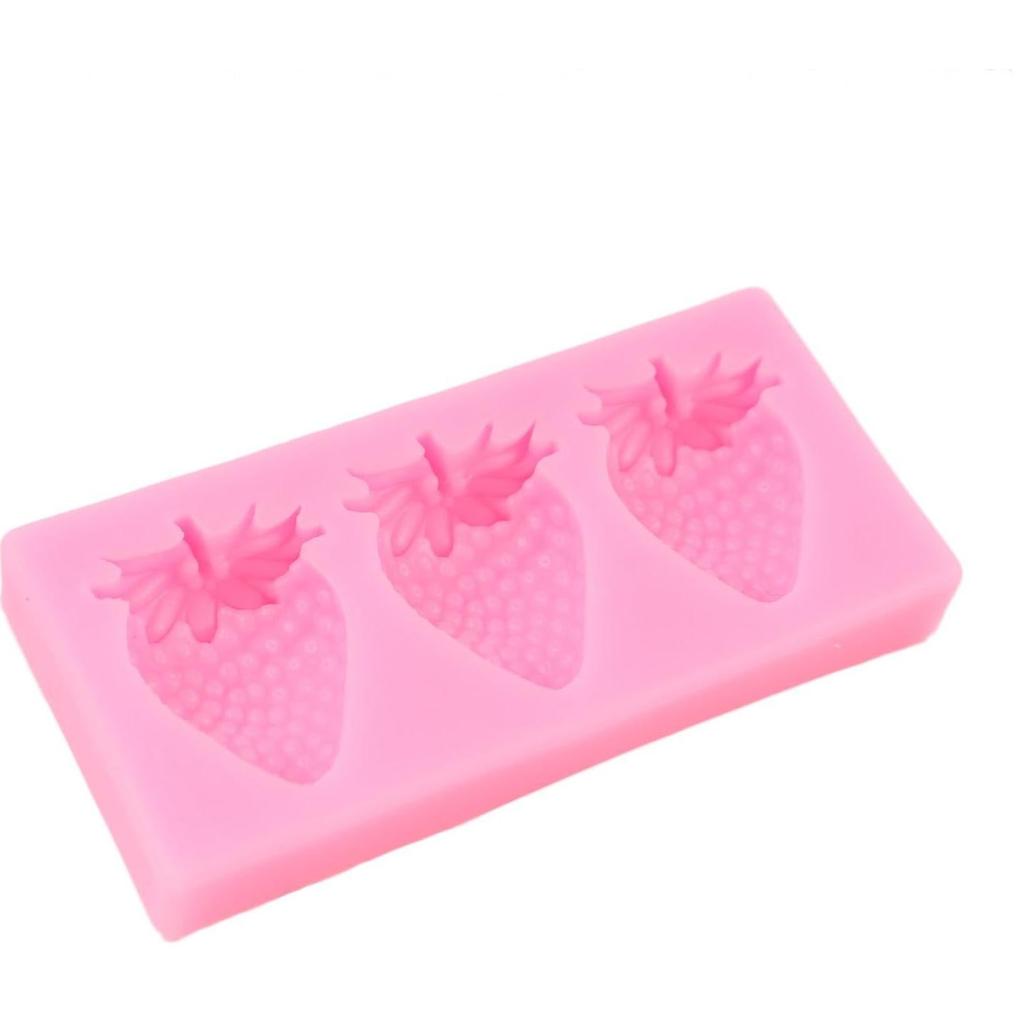 Molde de Fondant de Fresa QDMOLDS Silicona 8.49x3.99 cm