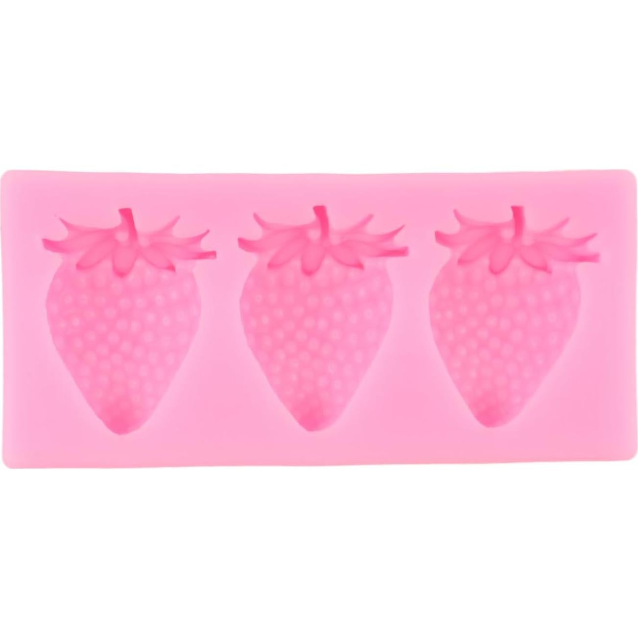Molde de Fondant de Fresa QDMOLDS Silicona 8.49x3.99 cm