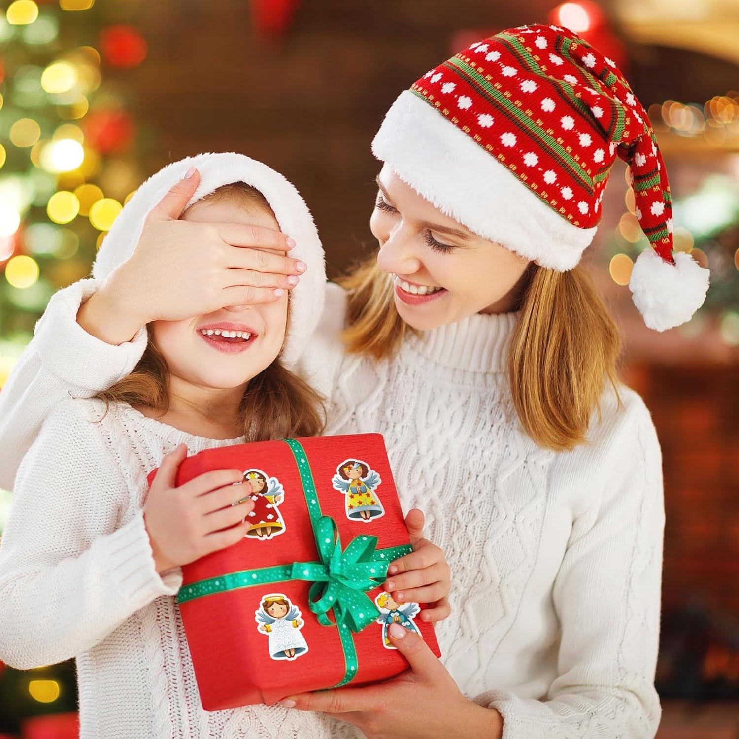 Rollo de 1000 Pegatinas de Ángel Navideñas Whaline 3.81 cm