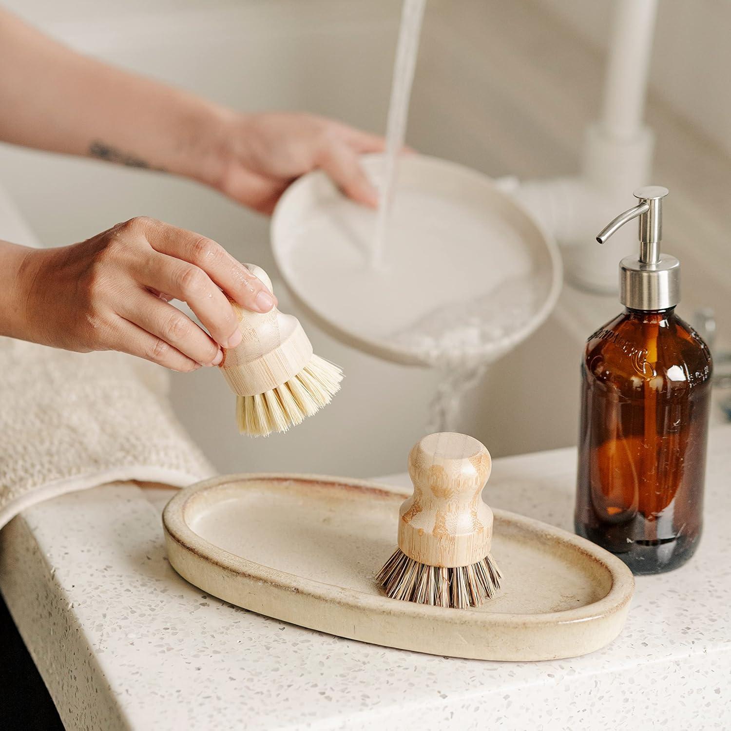 Juego de 2 Estropajos de Cocina Jungle Culture - Cepillos de Bambú Ecológicos