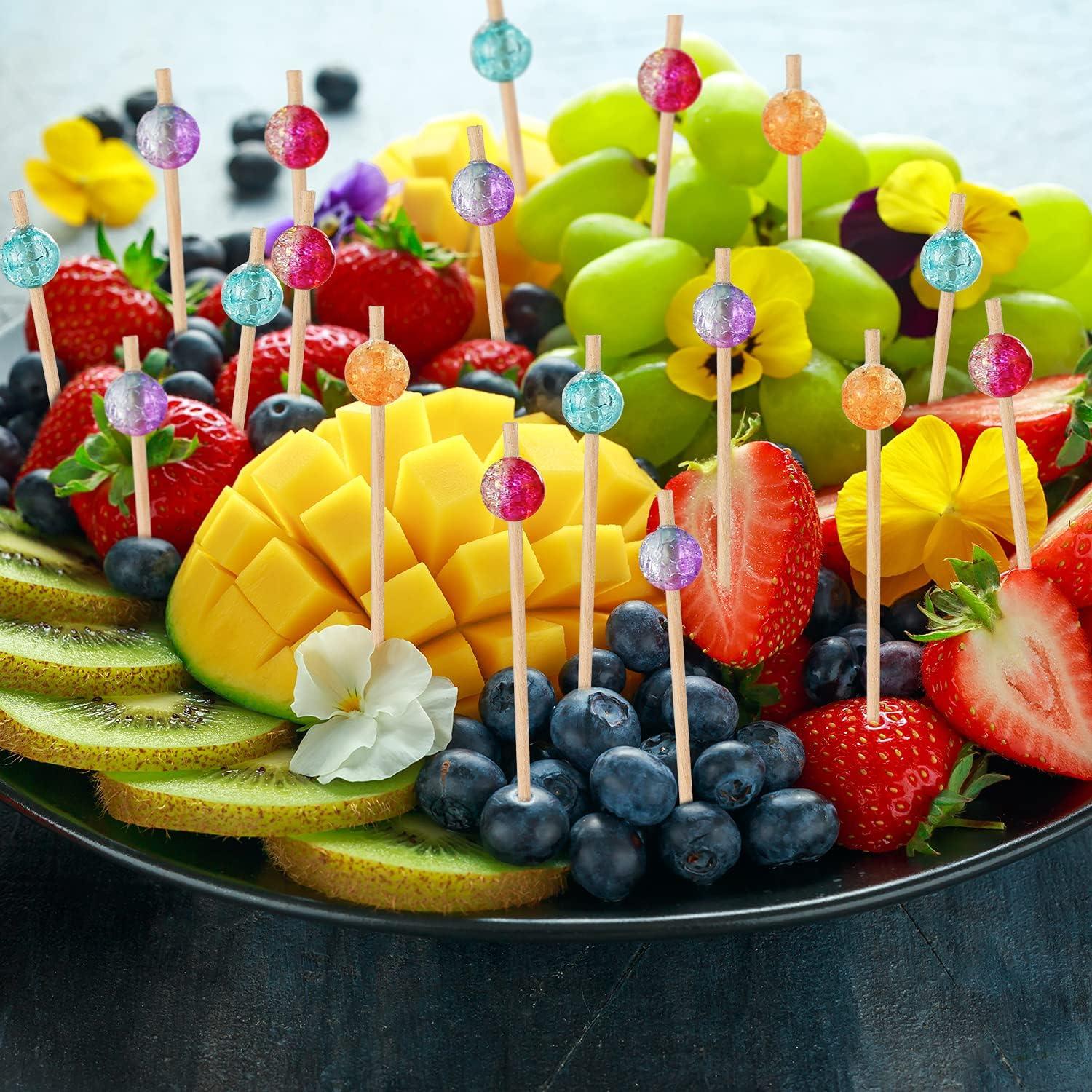 Palillos de Cóctel ALINK 100-Pack 12 cm Coloridos de Madera