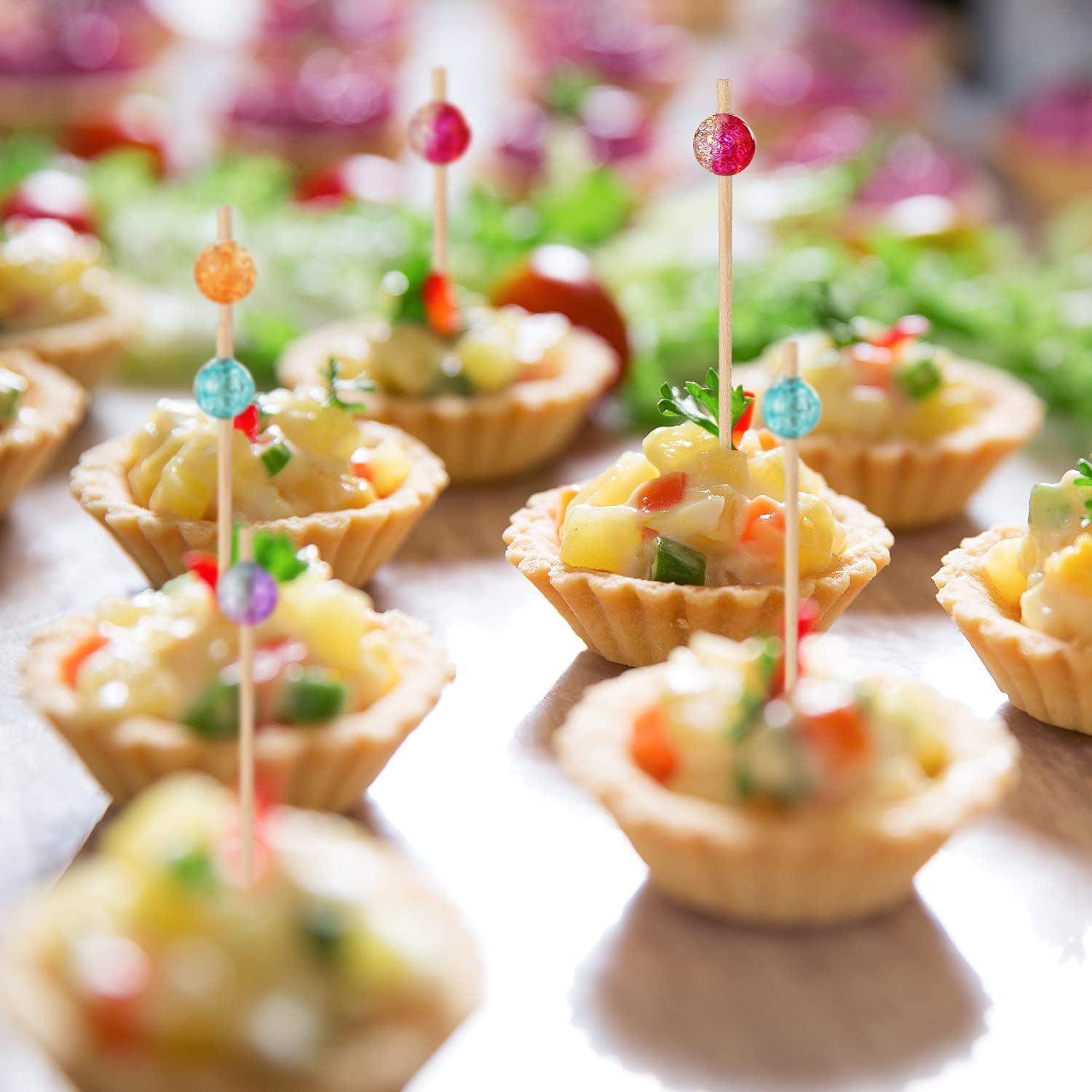 Palillos de Cóctel ALINK 100-Pack 12 cm Coloridos de Madera