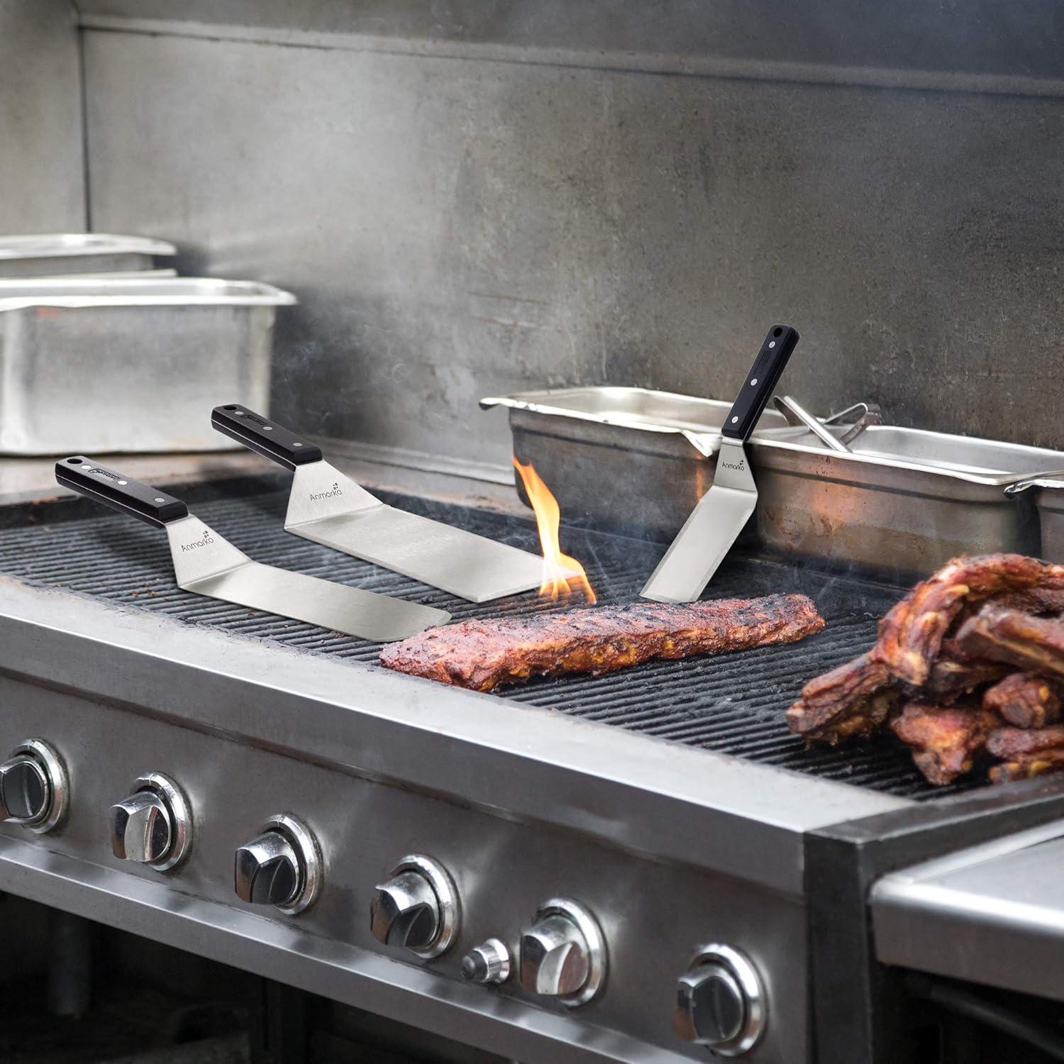 Juego de Espátulas de Acero Inoxidable Anmarko - 3 Piezas