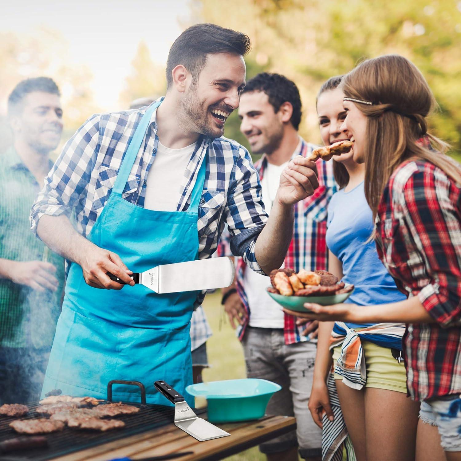 Juego de Espátulas de Acero Inoxidable Anmarko - 3 Piezas