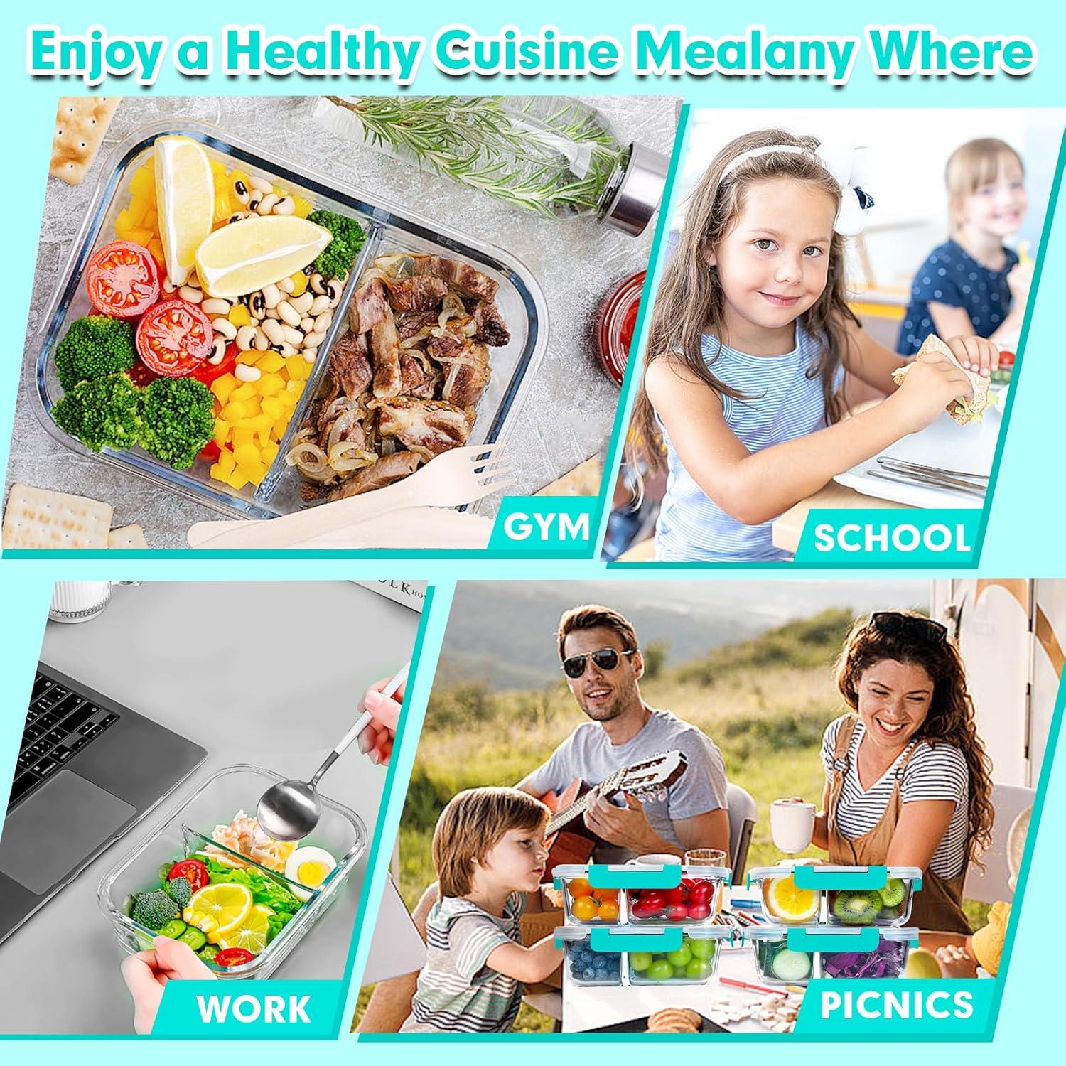 Contenedores de Vidrio VERONES 5 Piezas 1020ml Herméticos