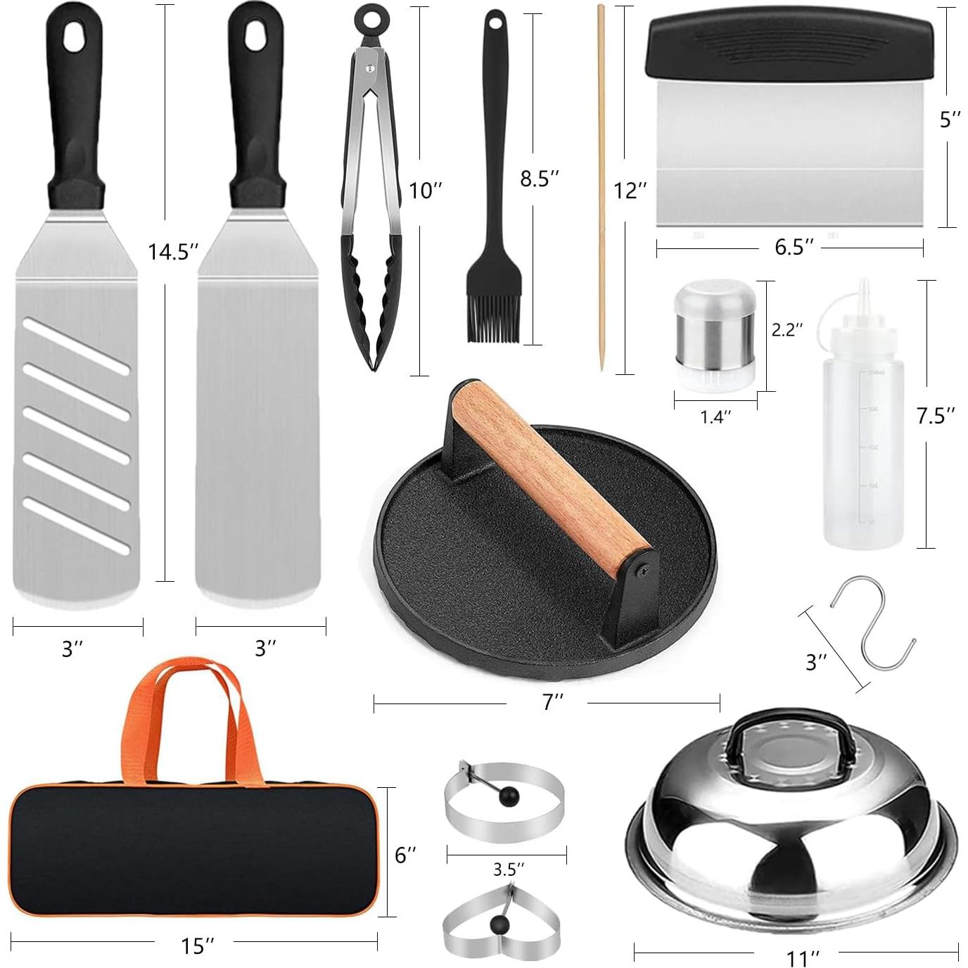 Set de Accesorios para Parrilla Blackstone 122 Pzs Acero Inoxidable