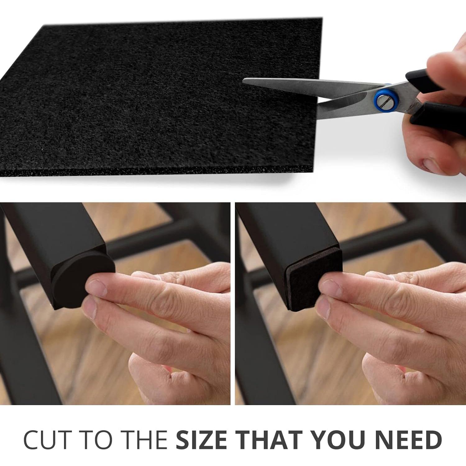 Almohadillas de Fieltro X-PROTECTOR 8 PCS 15.24x11.11 cm Negras