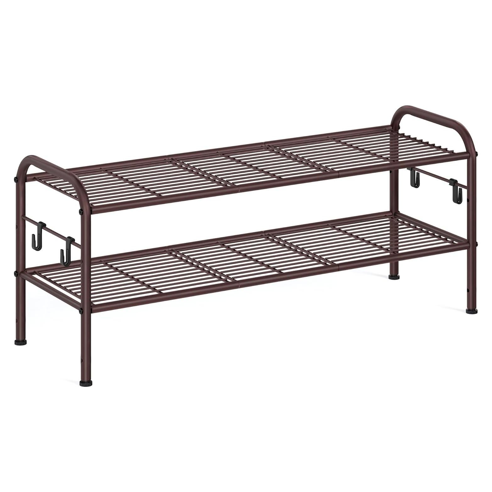 Estante de Zapatos Ajustable SONGMICS 2 Niveles Marrón 10 Pares