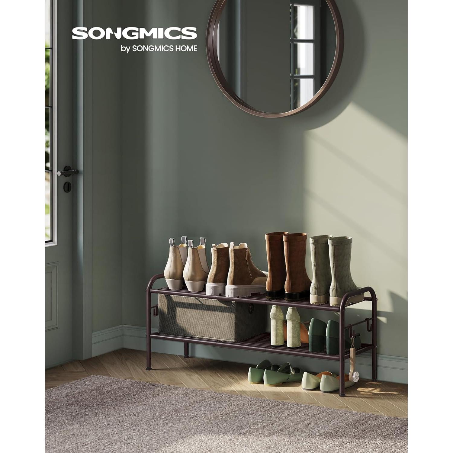 Estante de Zapatos Ajustable SONGMICS 2 Niveles Marrón 10 Pares