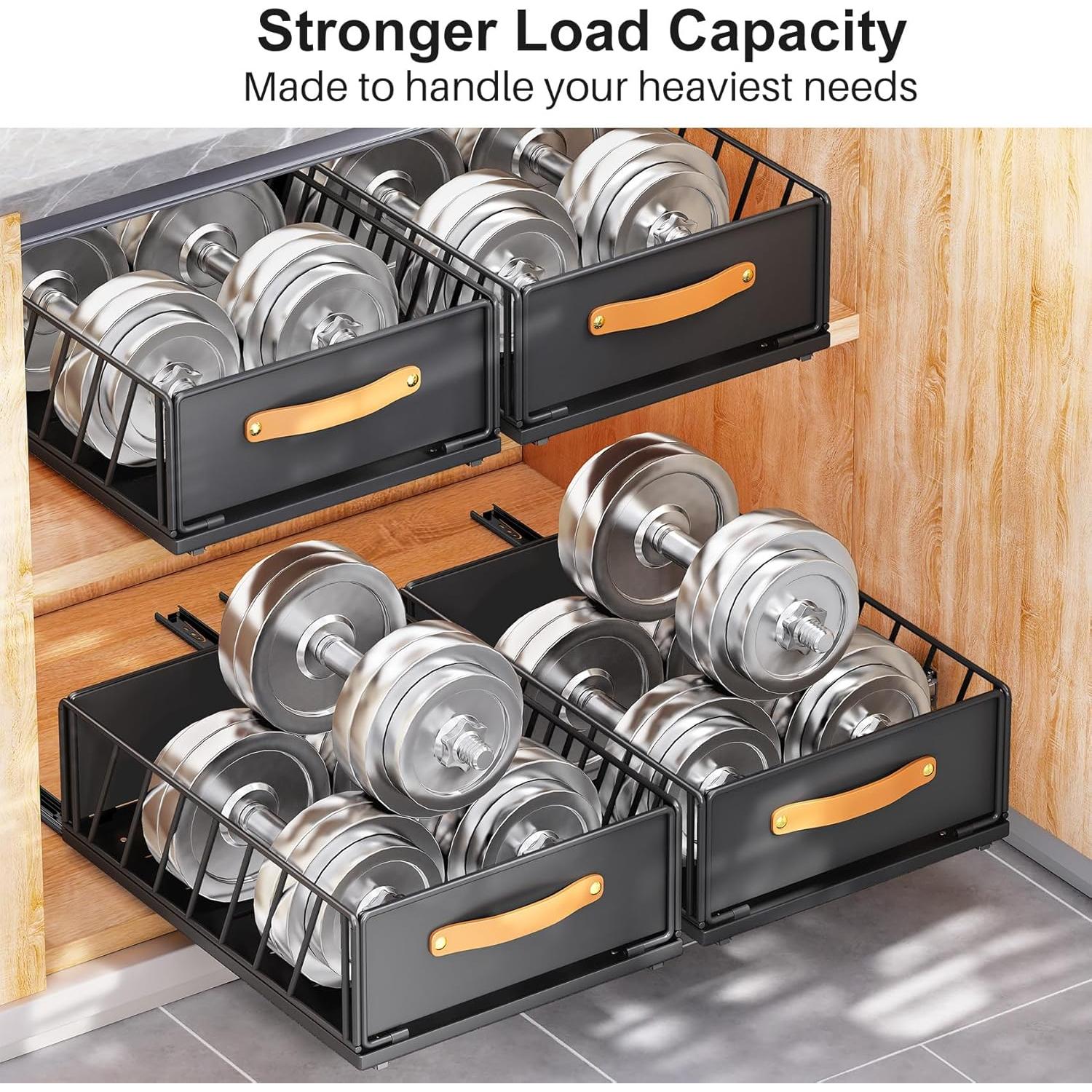 Organizador Extraíble Kitstorack para Gabinete 24.9x39.9cm Negro