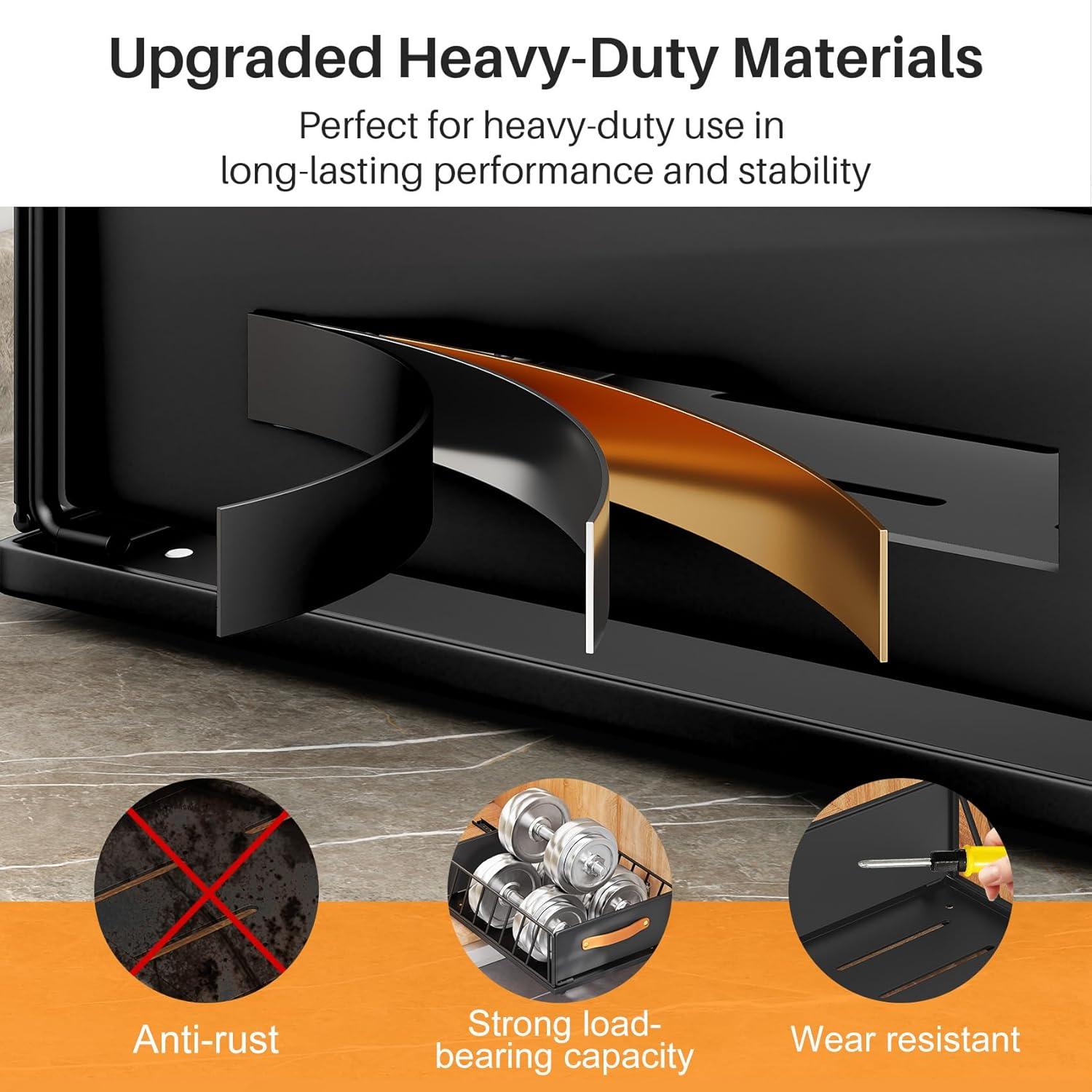 Organizador Extraíble Kitstorack para Gabinete 24.9x39.9cm Negro