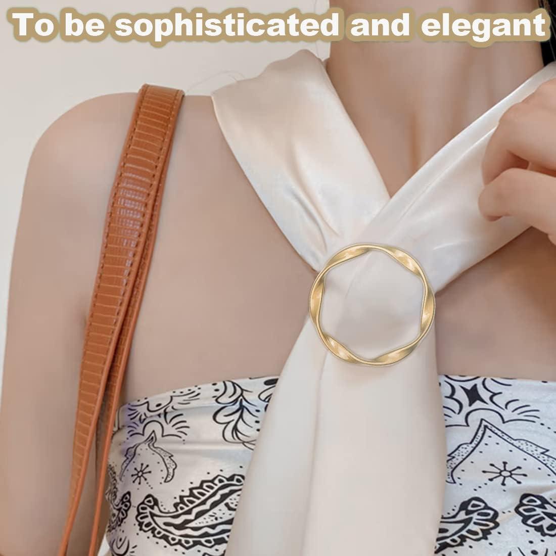 18 Clips Redondos de Metal para Bufandas y Camisas - 6 Colores