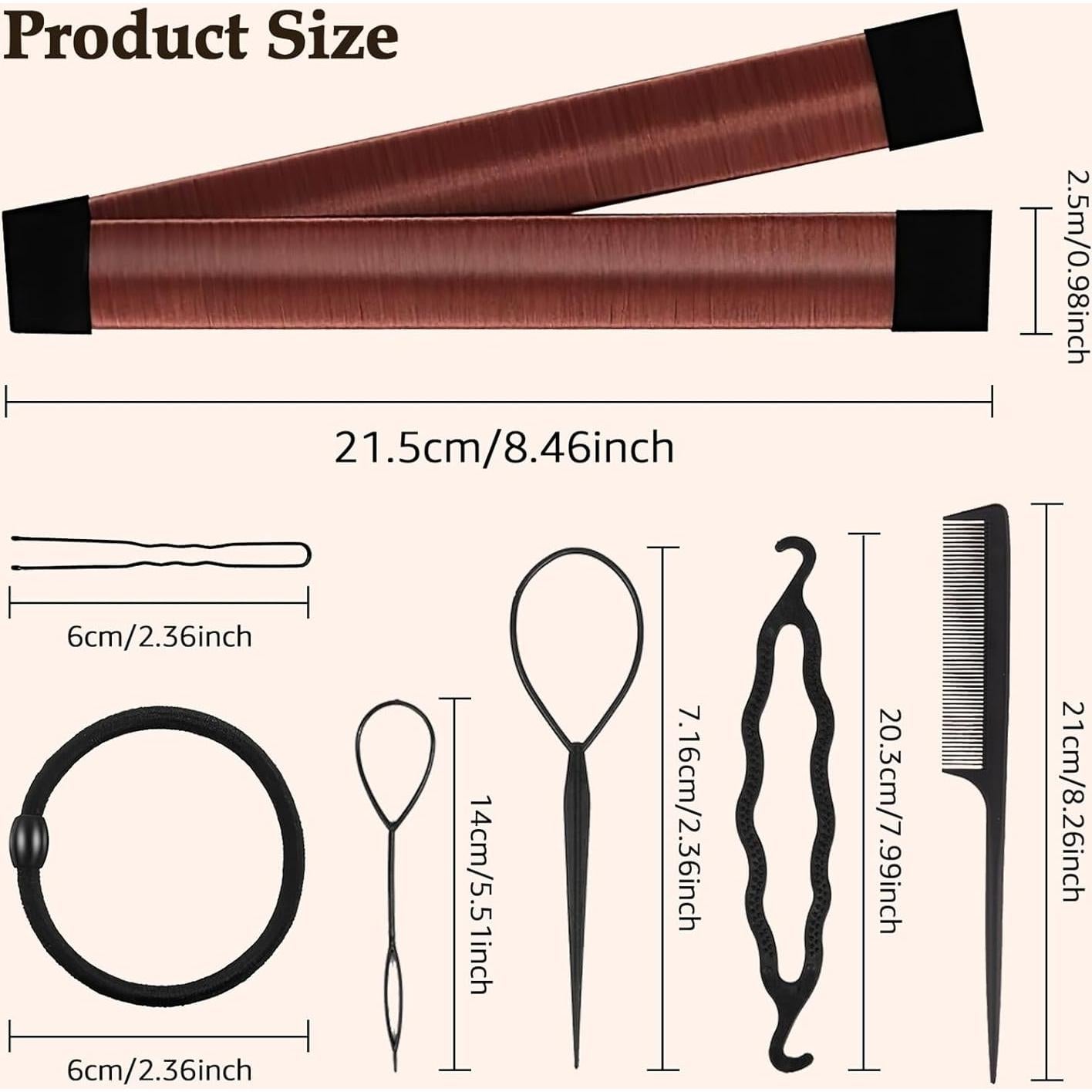 Creador de Moño de Cabello Mágico Donut 2 Piezas - Accesorios