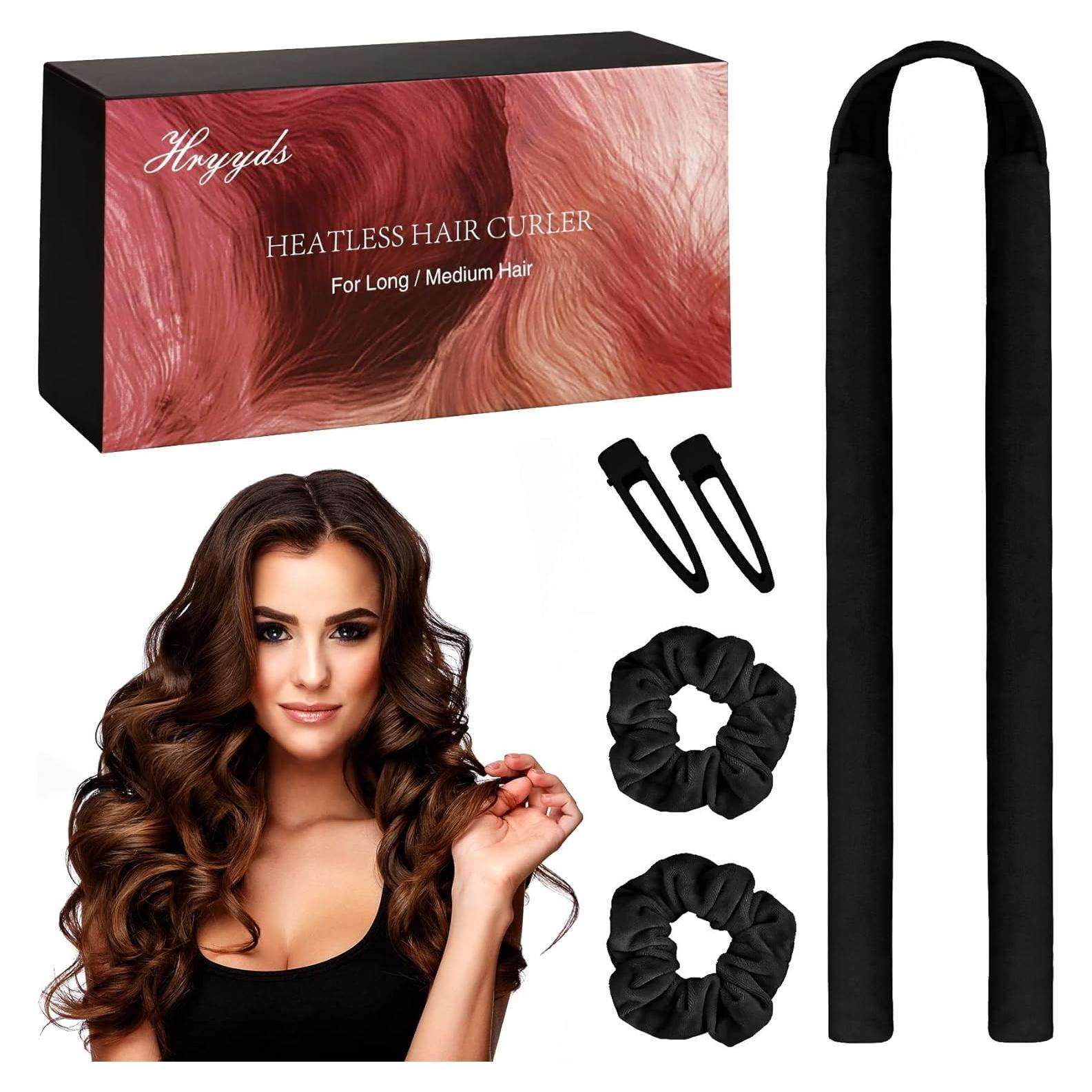 Rizador de Cabello Sin Calor HRYYDS - Diadema Terciopelo Negro