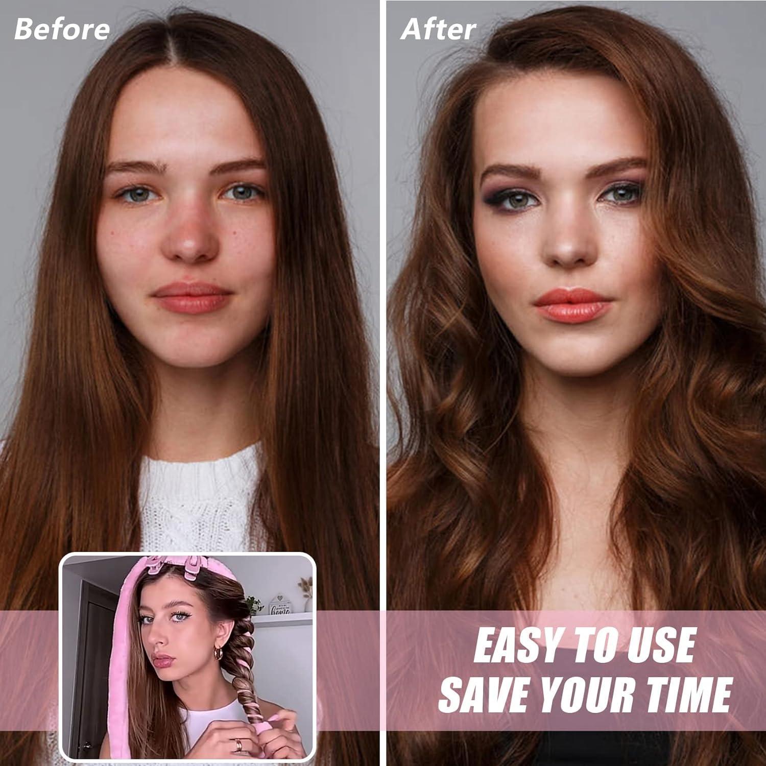 Rizador de Cabello Sin Calor HRYYDS - Diadema Terciopelo Negro