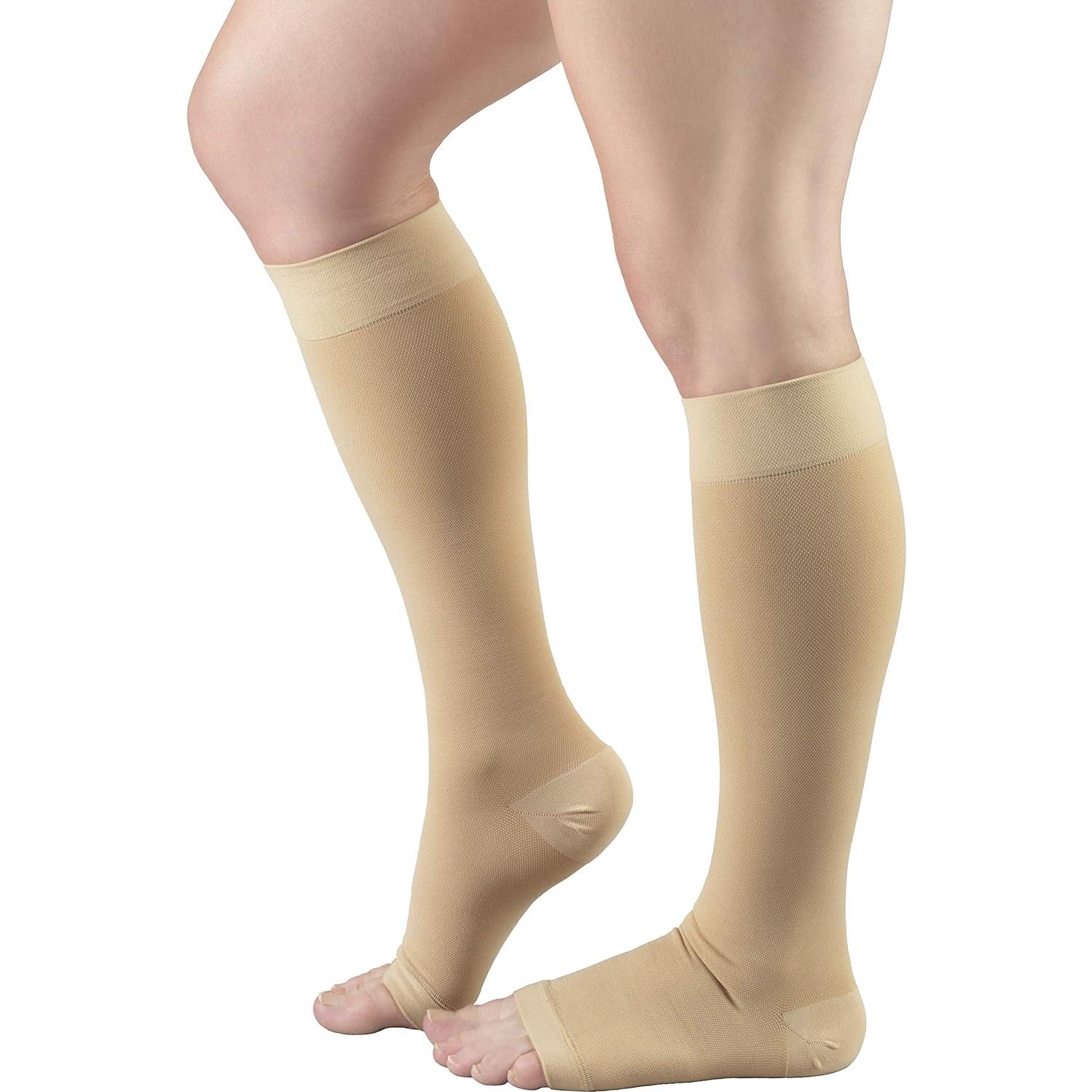 Medias de Compresión Truform 0875 Unisex 15-20 mmHg Beige Pequeño
