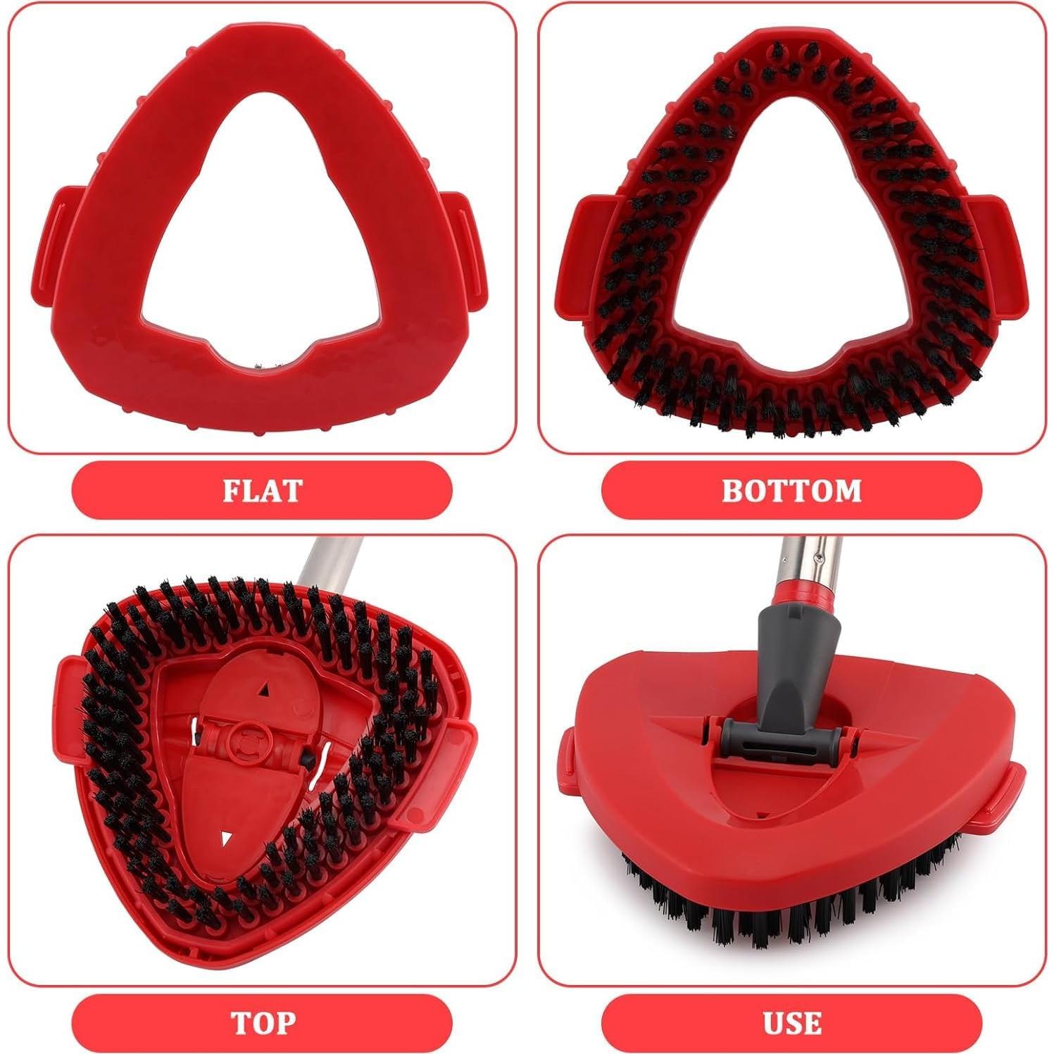 Cepillo de Fregar Giratorio NXING 2 Pcs Cerdas Duras 15.24 cm