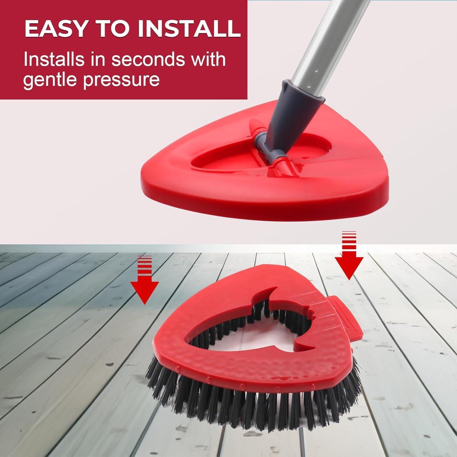 Cepillo de Fregar Giratorio NXING 2 Pcs Cerdas Duras 15.24 cm