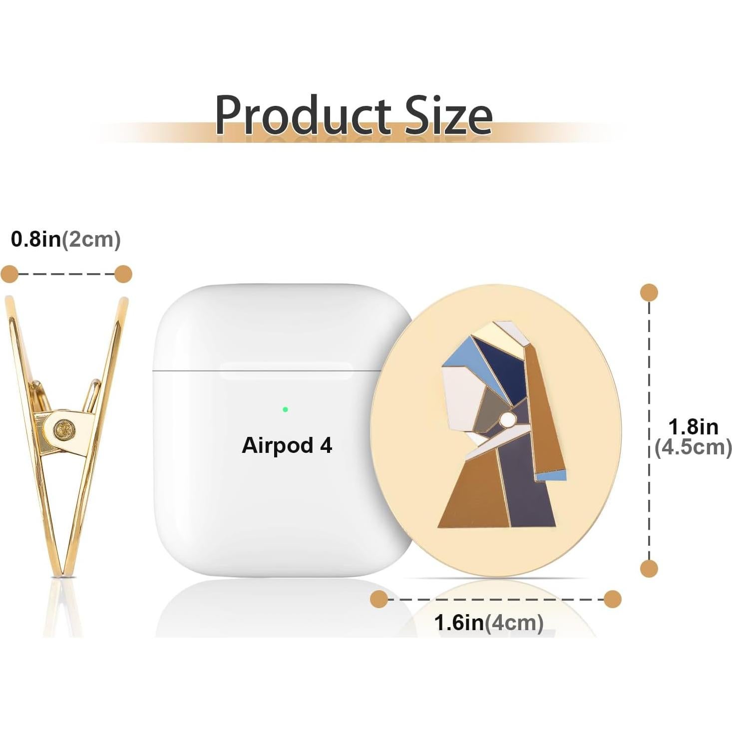 Clip de Metal Vintage AVECMOI para Diarios y Cuadernos 4.1x4.6cm