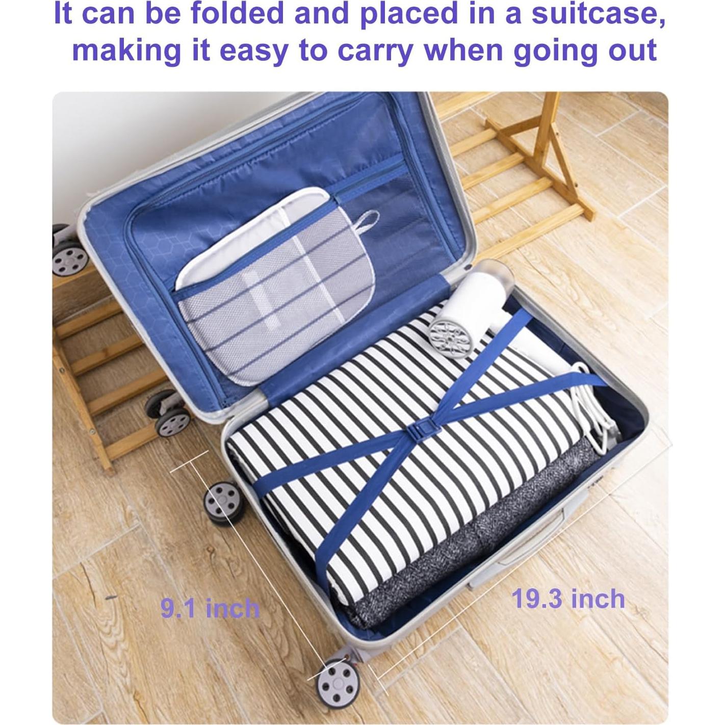 Tabla de Vapor Colgante EVEME 89x43cm Plegable para Ropa