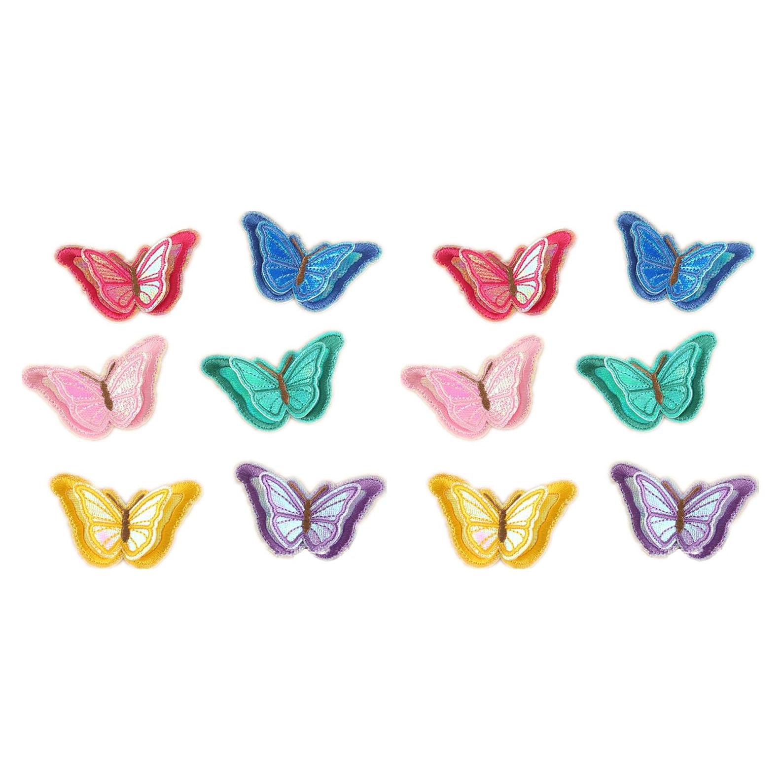 12 Parches Bordados Mariposa 3D Zhiheng - Decoración Ropa