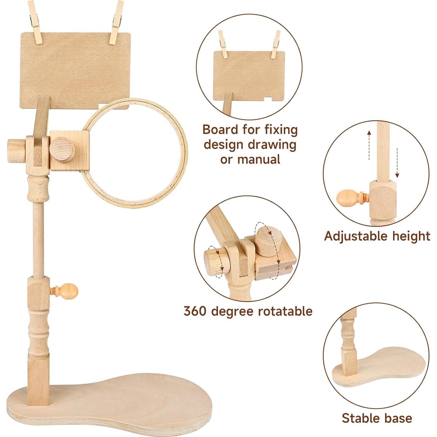 Soporte de Aro de Bordado embhand con 2 Aros de 15 y 20 cm