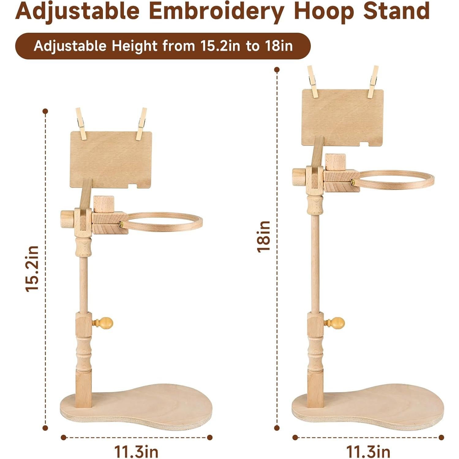 Soporte de Aro de Bordado embhand con 2 Aros de 15 y 20 cm