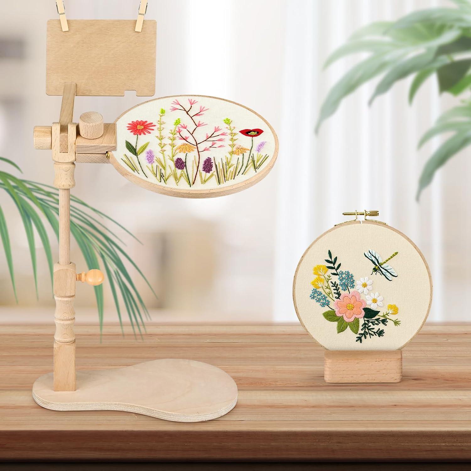 Soporte de Aro de Bordado embhand con 2 Aros de 15 y 20 cm