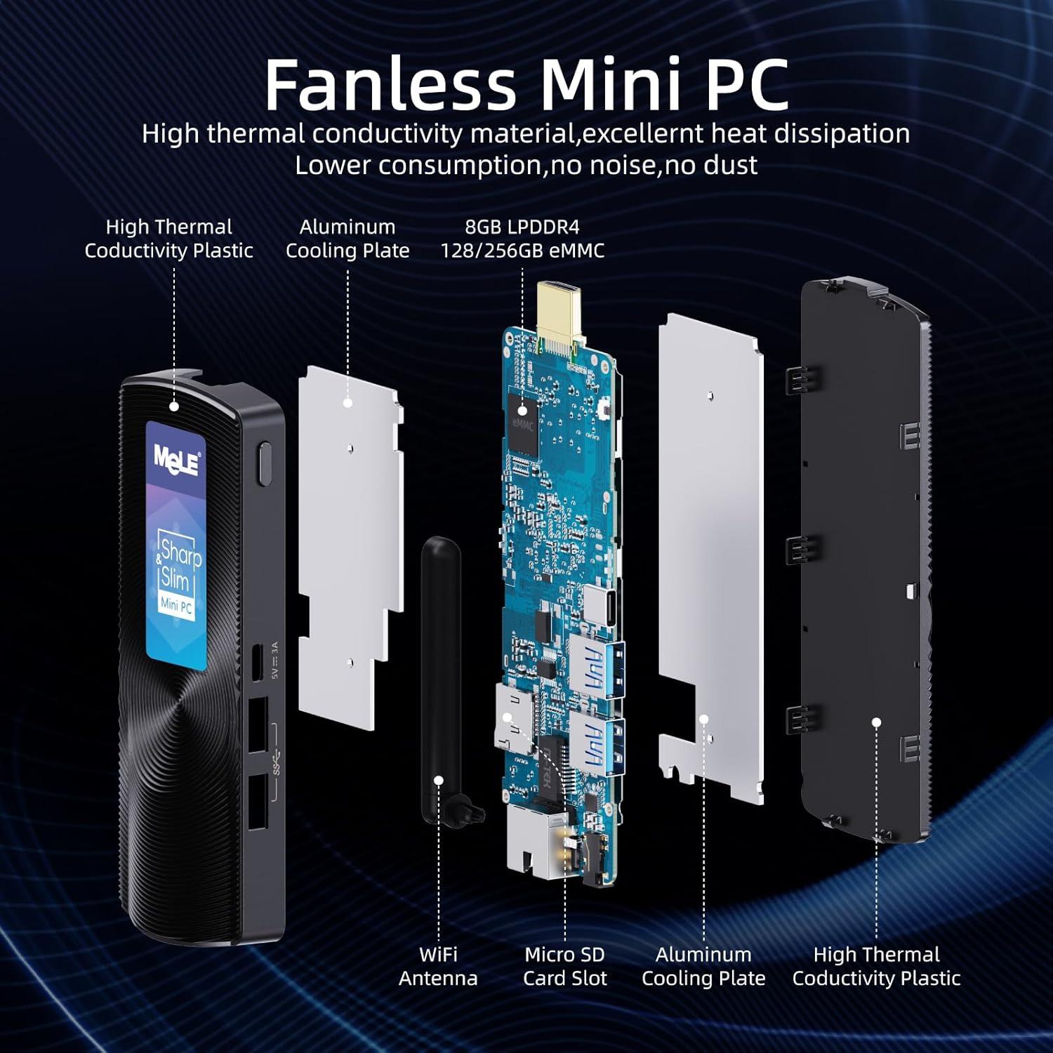Mini PC Stick MeLE PCG02 Celeron N4000 4GB 128GB 4K HDMI