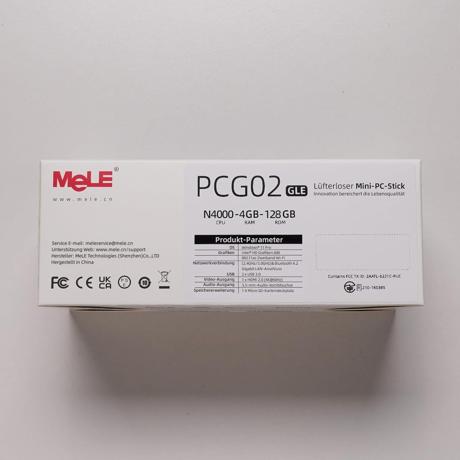 Mini PC Stick MeLE PCG02 Celeron N4000 4GB 128GB 4K HDMI