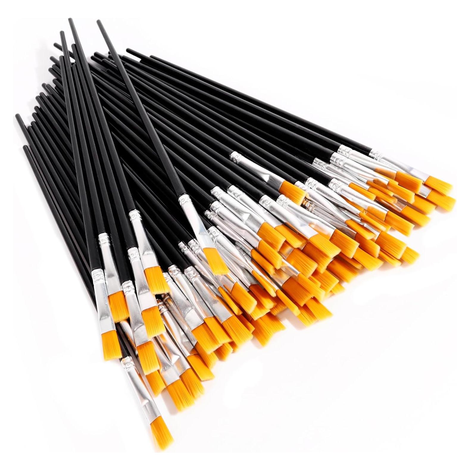 30 Pinceles para Pintura Acrílica DOMMARE - Nylon Negro