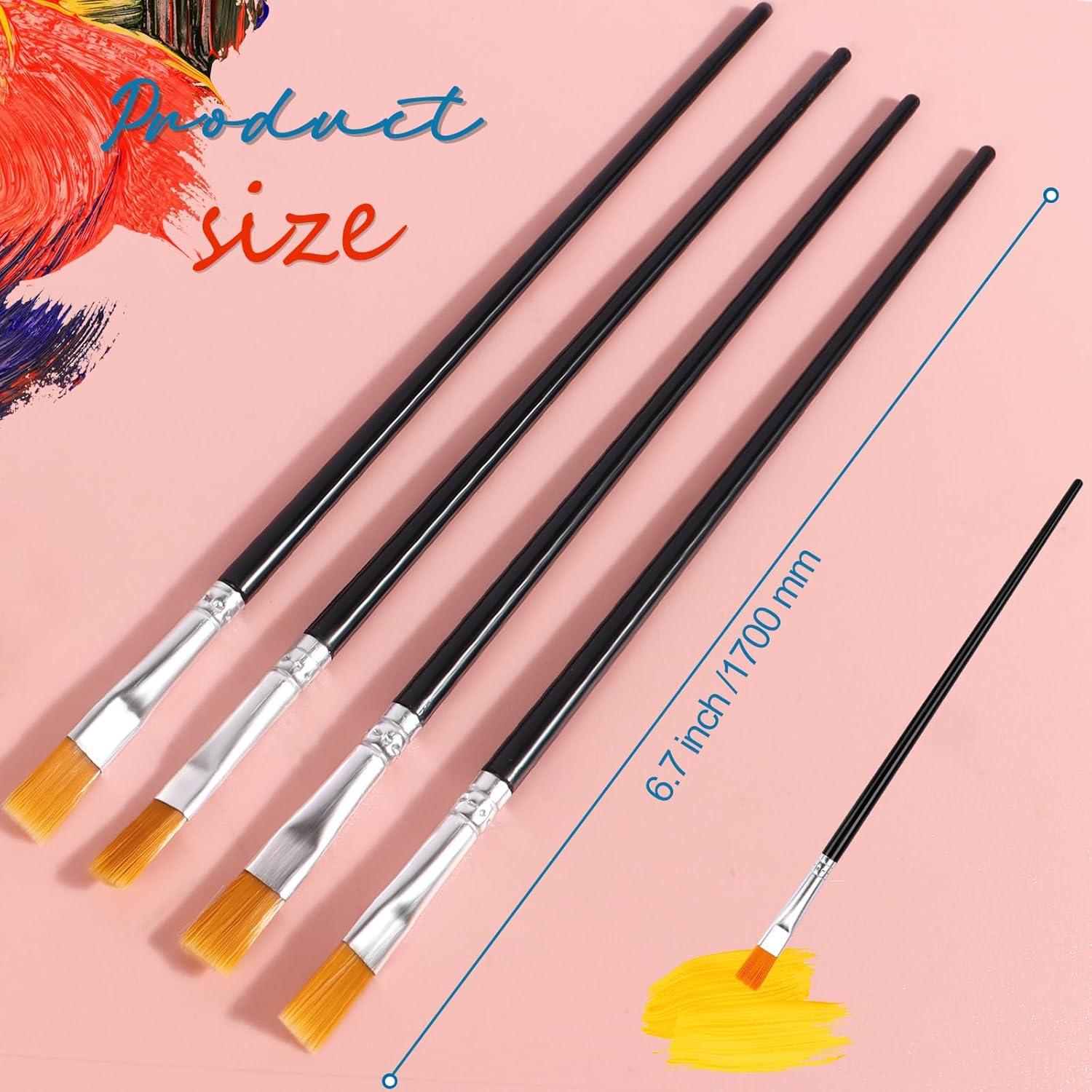 30 Pinceles para Pintura Acrílica DOMMARE - Nylon Negro