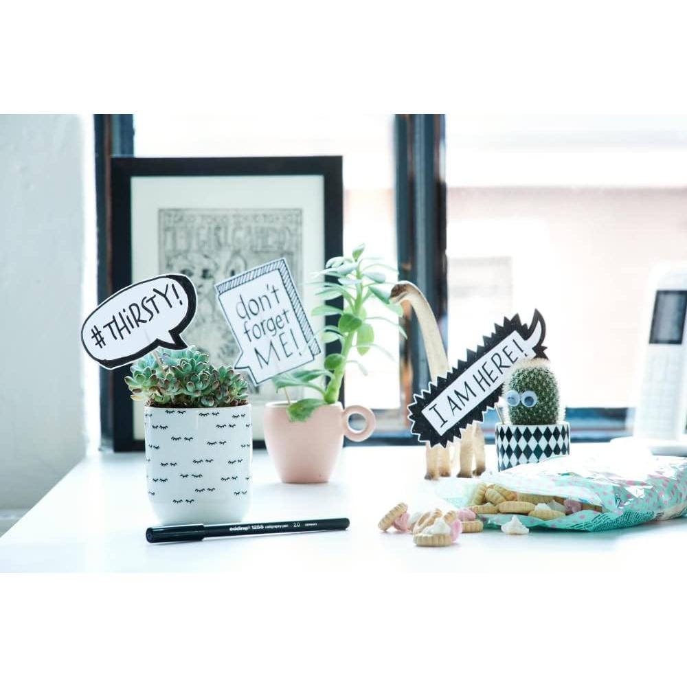 Pluma de Caligrafía Edding 1255 - Set de 3 - Negro - Punta 2-5 mm