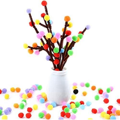 Pompones Multicolores Caydo 1200 Piezas 1cm para Manualidades