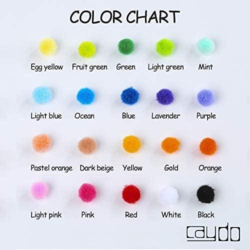 Pompones Multicolores Caydo 1200 Piezas 1cm para Manualidades