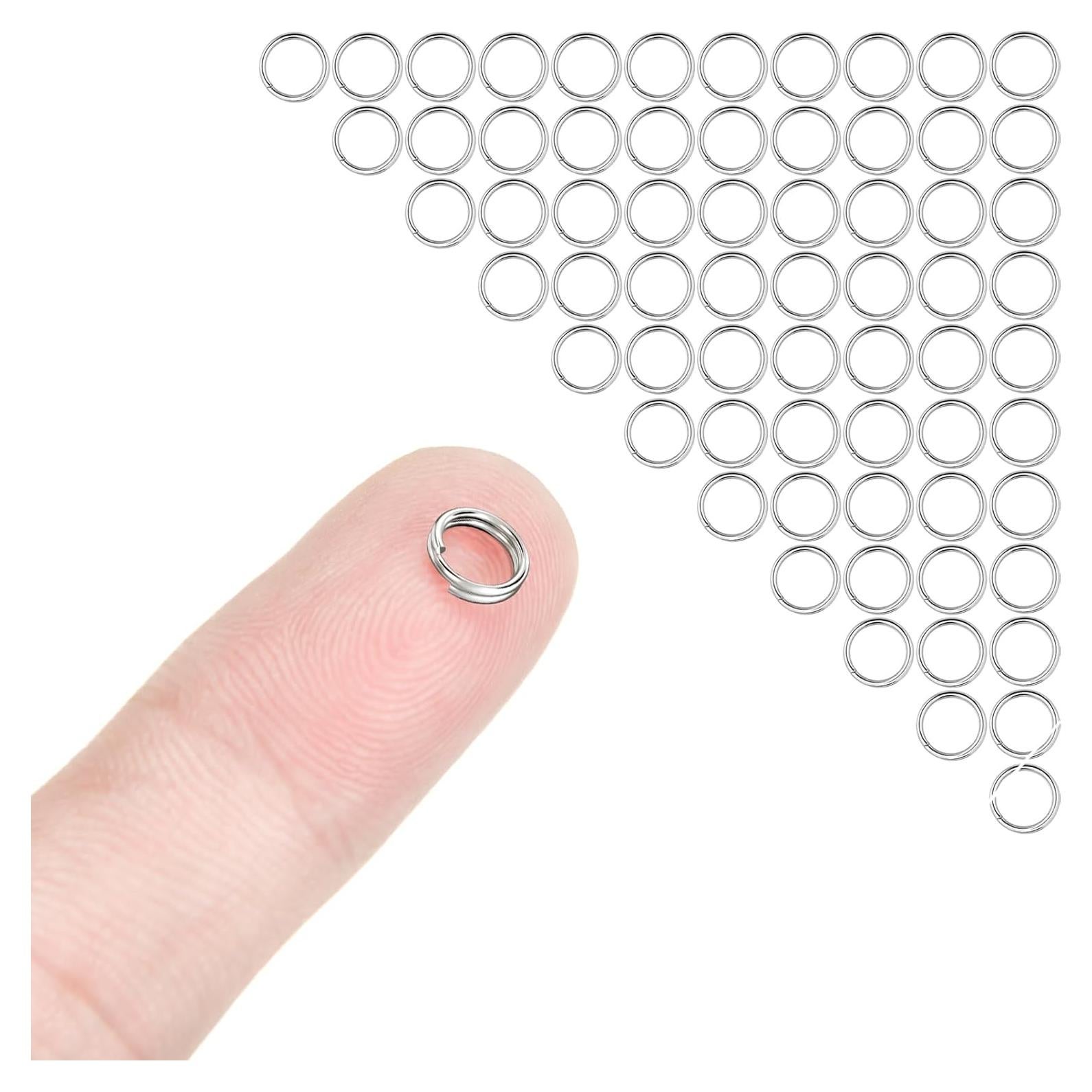 100 Anillos de Salto Doble Abierto HOLAILS Acero Inoxidable