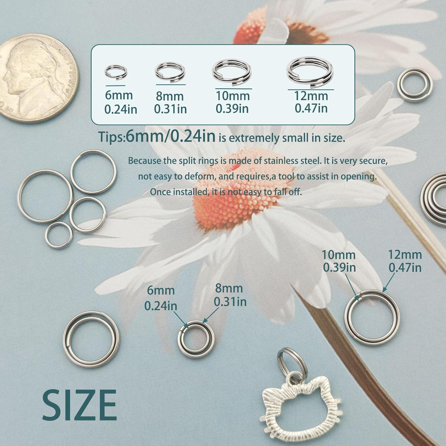 100 Anillos de Salto Doble Abierto HOLAILS Acero Inoxidable