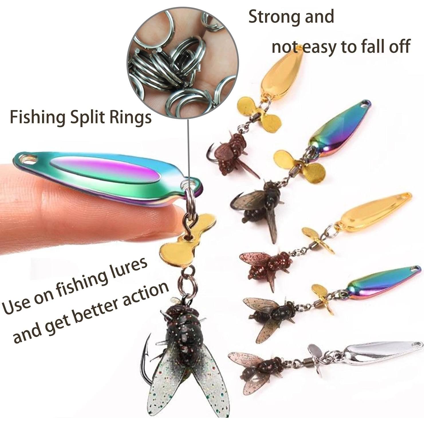 100 Anillos de Salto Doble Abierto HOLAILS Acero Inoxidable