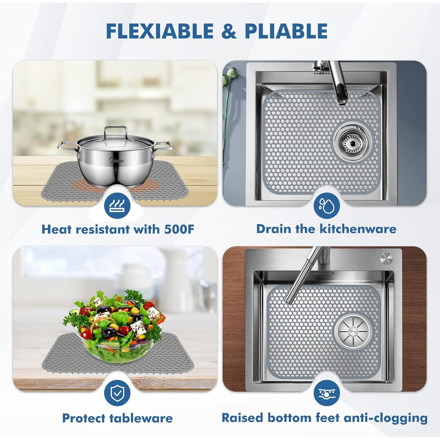 Protector de Fregadero de Silicona Bestjing 34.5x29.5cm Antideslizante